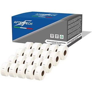 Aftertech 20 x 11352, 25 x 54 mm, compatibele zelfklevende etiketten (500 etiketten/rol = 10.000 in totaal) voor Dymo LabelWriter S0722520 labelprinters 20 x 11352