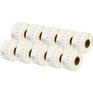 Aftertech 10 x 99013 36 x 89 mm rollen semi-transparante zelfklevende etiketten, compatibel (260 etiketten/rol = 2600 in totaal) voor Dymo LabelWriter Seiko SLP labelprinter S0722410 10 x 99013