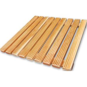 Castelmerlino 17 douchematten van larikshout, 49 x 49 cm, voor douchebakken, 70 x 70 cm