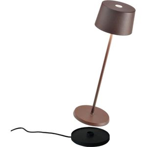 Zafferano - Olivia - Bruin| Roest - H 35.5cm - Ledlamp - Bureaulamp