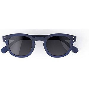 Popme Rome heren en dames, zonnebril, gepolariseerde glazen, ontworpen in Italië, UV-406-bescherming, uniseks, blauw, Eén maat, Blauw