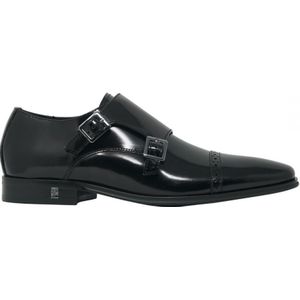 Versace Collectie Monk Lederen Zwarte Schoenen - Maat 38
