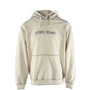 Stone Island - Ivory Cotton Hoodie - Beige - Katoen