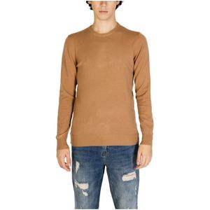 Gianni Lupo - Trui - Bruin - Acryl - Ronde Hals - Lange Mouwen