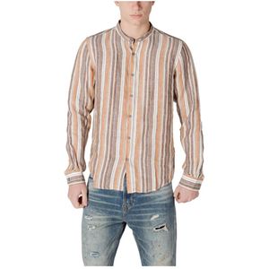 Gianni Lupo, Heren, Overhemden, Veelkleurig, Maat: XL Linnen,