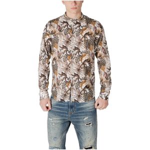 Gianni Lupo, Heren, Overhemden, Veelkleurig, Maat: S Katoen,