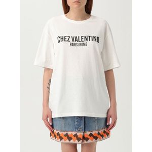 Valentino - T-shirt - Wit - Katoen - Sloganprint
