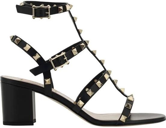Valentino Garavani - Rockstud 60 - Leren Sandalen - Zwart