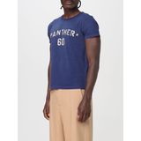 Valentino - Chez Valentino - T-shirt - Blauw - Katoen - Grafische Impact