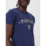 Valentino - Chez Valentino - T-shirt - Blauw - Katoen - Grafische Impact