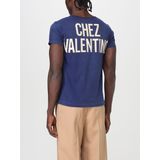 Valentino - Chez Valentino - T-shirt - Blauw - Katoen - Grafische Impact