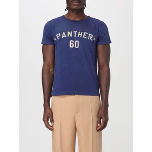 Valentino - Chez Valentino - T-shirt - Blauw - Katoen - Grafische Impact