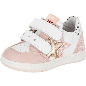 Walkey Y1A9-42294-0055X134, sneakers voor meisjes, wit/roze, 25 EU, Wit Roze