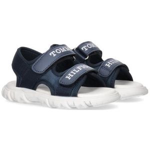Tommy Hilfiger Sandalen - Logo Klittenband - Blauw - Tommy Hilfiger - 25 - Sandalen