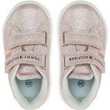Tommy Hilfiger - Sneakers - Roze - Imitatieleer - Klittenbandsluiting