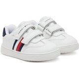 Tommy Hilfiger - Sneakers - Wit - Imitatieleer - Klittenbandsluiting