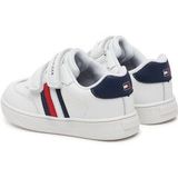 Tommy Hilfiger - Sneakers - Wit - Imitatieleer - Klittenbandsluiting