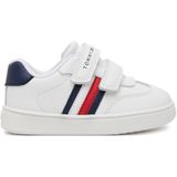 Tommy Hilfiger - Sneakers - Wit - Imitatieleer - Klittenbandsluiting