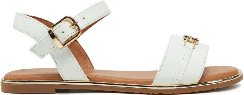 Glitter-Sandaal - Wit/Goudkleur - Synthetisch - Gespsluiting