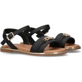 Glitter - Sandaal - Zwart Goudkleur - Gespsluiting - Synthetisch