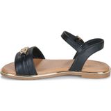 Glitter - Sandaal - Zwart Goudkleur - Gespsluiting - Synthetisch