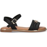 Glitter - Sandaal - Zwart Goudkleur - Gespsluiting - Synthetisch