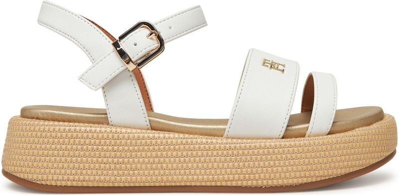 Tommy Hilfiger - Sleehaksandaaltjes - Sandaal - Wit - Synthetisch