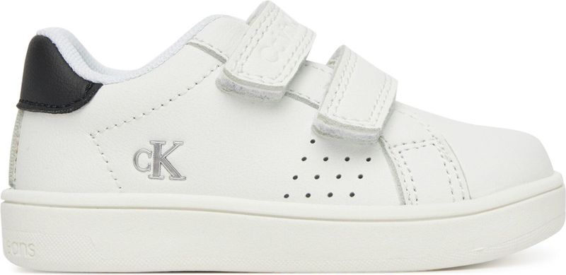 Calvin Klein - Sneakers - Wit - Imitatieleer - Klittenbandsluiting