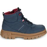 Tommy Hilfiger - Enkelboot - Imitatieleer - Zwart - Met Rits- en Vetersluiting