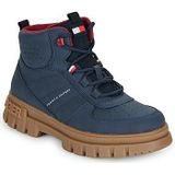 Tommy Hilfiger - Enkelboot - Imitatieleer - Zwart - Met Rits- en Vetersluiting