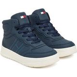 TOMMY HILFIGER - Sneakers - Navy - Imitatieleder - Flexibele Zool