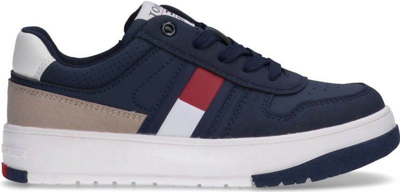 Tommy Hilfiger - Sneakers - Blue-white - Vetersluiting - Laag