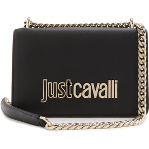 Just Cavalli, Tassen, Dames, Zwart, ONE Size, Zwarte schoudertas voor vrouwen