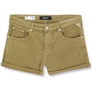 Replay Anyta Shorts voor dames, 962 Donkergroen