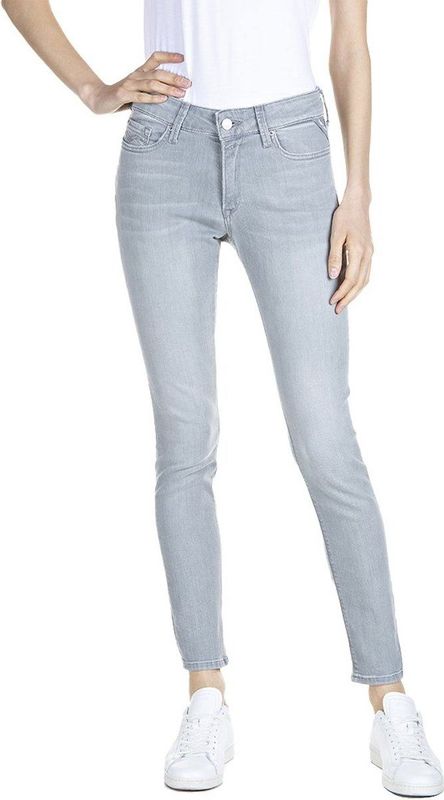 Replay - Luzie - Skinny Fit Jeans - Hoge Taille - Lichte Kleurcontrasten