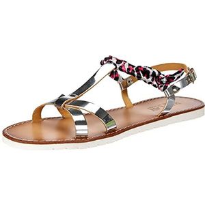 REPLAY Easy Foulard sandalen, 3062 zilver luipaard Fuxia FLUO, 28 EU