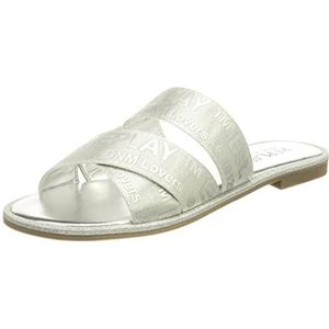 Replay Nairobi Mule T Pantoffels voor dames, 050 Silver, 41 EU