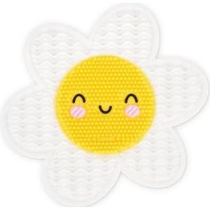 Legami - Make-upborstel reinigingsmat - Brush it Off! - Reinigingspad voor make-up borstel, siliconen pad voor cosmetica met zuignap, Daisy thema