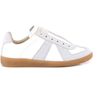 Maison Margiela, Grijze en witte sneakers met ronde neus Veelkleurig, Dames, Maat:40 EU