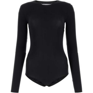 Maison Margiela, Dames, Tops, Zwart, Maat: S Jersey,