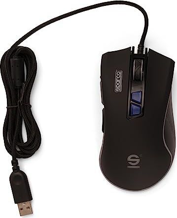 Sparco - LINE - Gaming-Muis - Zwart - Rubber - RGB-Verlichting