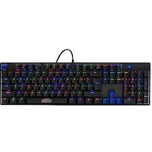 Celly, Toetsenbord met Phantom Line Sparco, mechanisch gamingtoetsenbord, Amerikaanse lay-out, regenboogachtergrondverlichting, anti-ghosting-modus, RGB-verlichting met 18 verlichtingsmodi, plug &