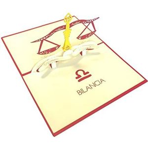 Origami Surprise Zodiaco wenskaart, weegschaal