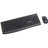 Vultech KM-821W toetsenbord Inclusief muis RF Draadloos QWERTY Italiaans Zwart