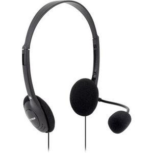 Vultech Hoofdtelefoon met microfoon HS-01 Rev 2.2, dubbele aansluiting 3,5 mm + adapter