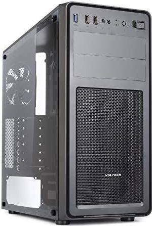 VulTech VCO-A2699T ATX 1x USB 3.0,2x USB 2.0 behuizing met gehard glas zonder voeding, zwart