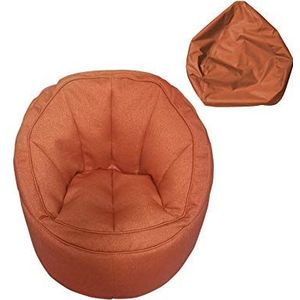 Rebecca Mobili Fauteuil zonder vulling, hoes poef, polyester, oranje, zacht, met scharnier, voor slaapkamer woonkamer - afmetingen: 70 x 75 x 75 cm (hxbxd) - artikel RE6522