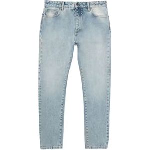 Palm Angels Curved Logo Print Straight Fit Jeans (lichtblauw).