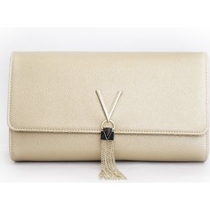 Clutch met structuurmotief in metallic, model 'DIVINA'