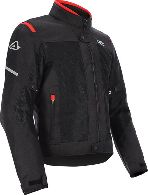 Acerbis - On Road Ruby - Textiele Motorjas - Zwart Rood